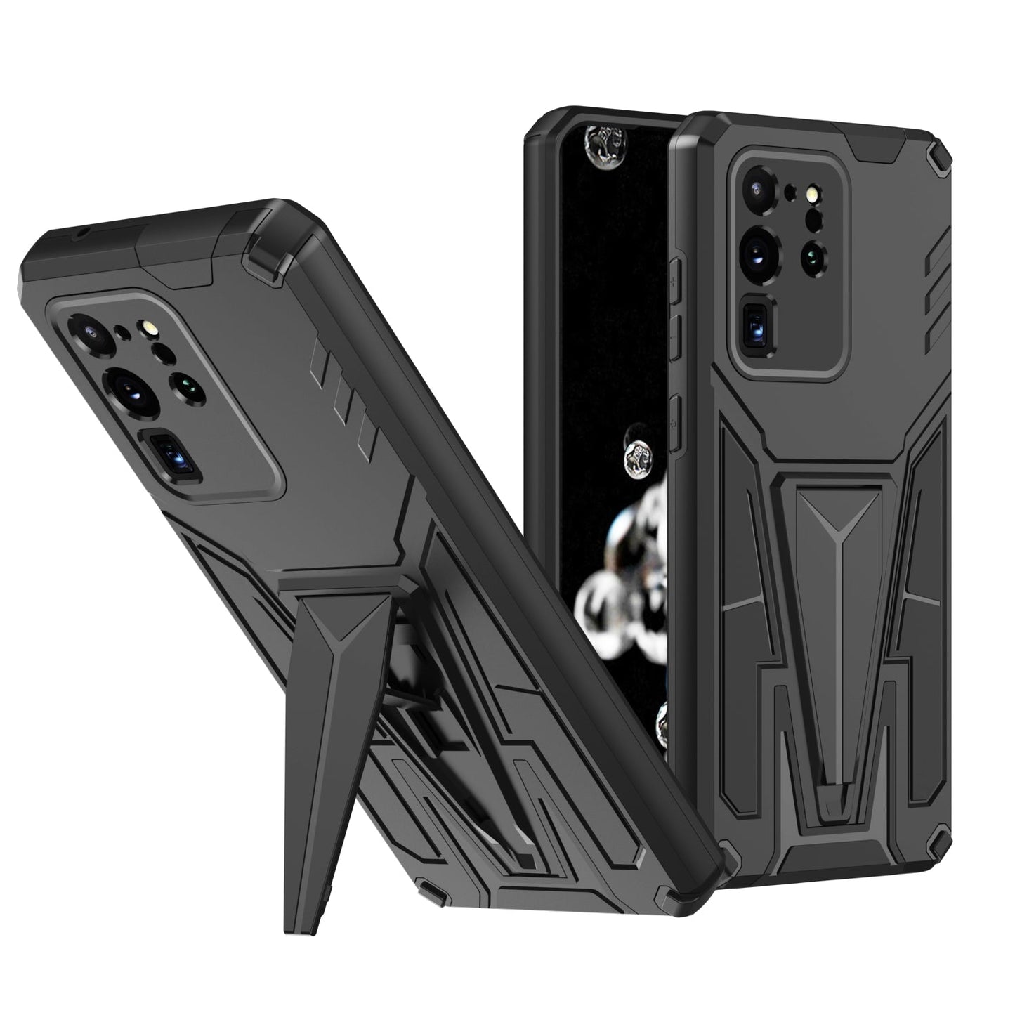 Nouvelle coque de téléphone magnétique avec support blindé extraordinaire pour Samsung S20 Ultra