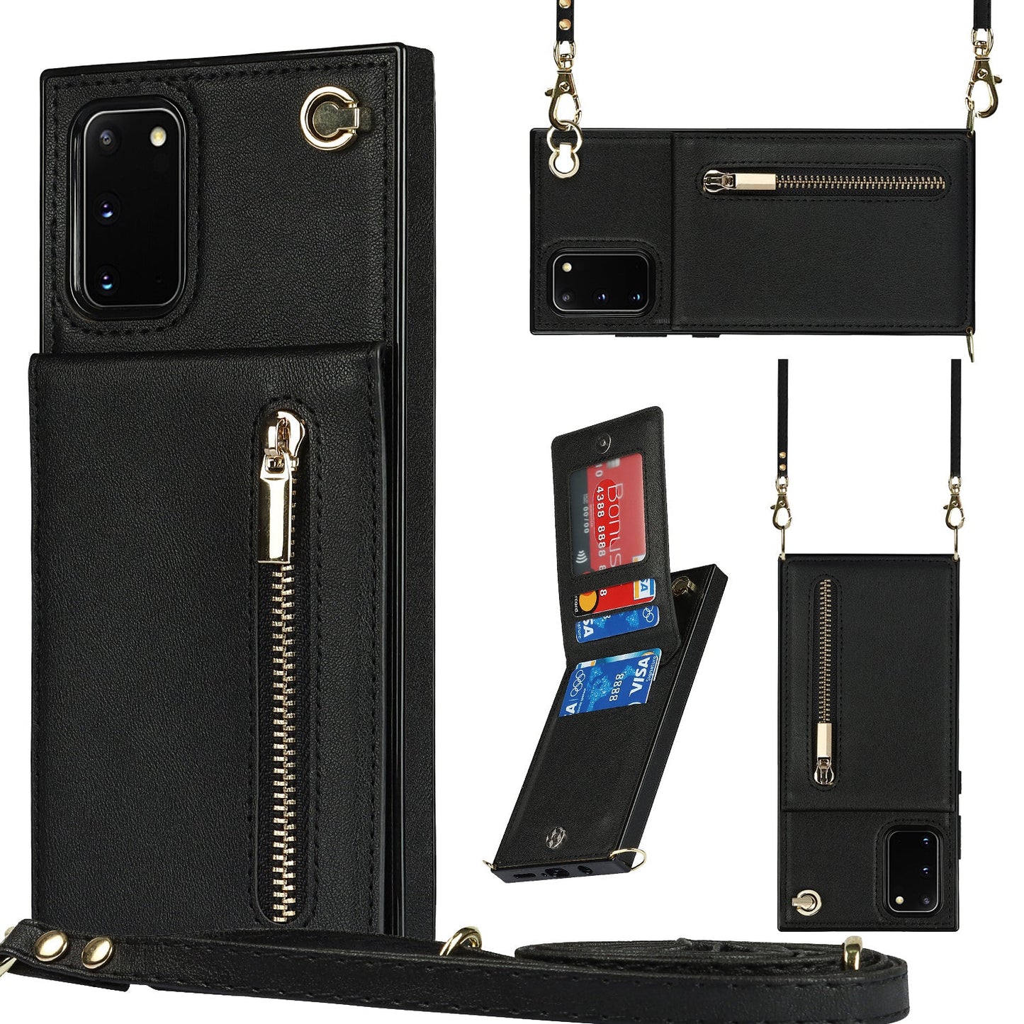 New Crossbody Zipper Wallet Phone Case For Samsung S20FE 4G/5G