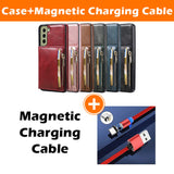 New Upgrade Multifunctional Wallet Zipper Phone Case  For Samsung S21FE