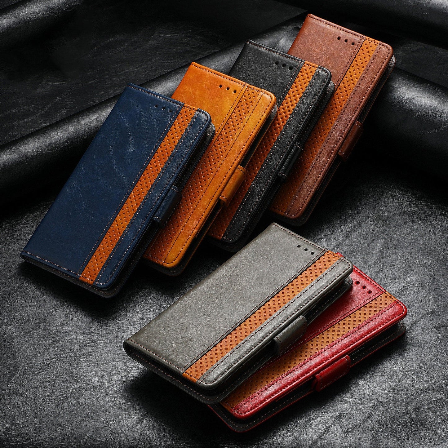 Magnetic Leather Phone Case For Samsung