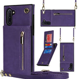 New Crossbody Zipper Wallet Phone Case For Samsung Note10