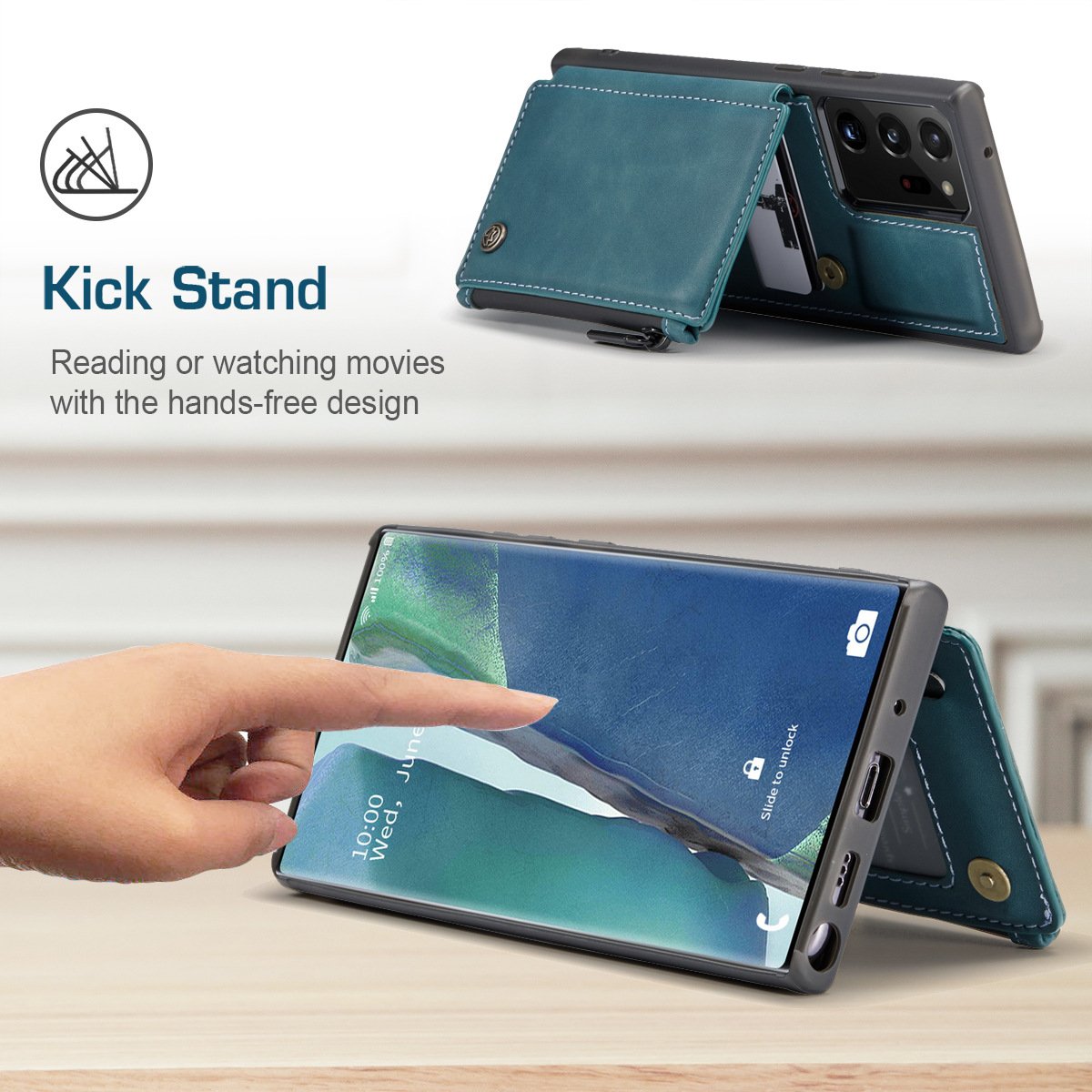 Nouvel Étui de Téléphone Portefeuille Multifonctionnel de Luxe Pour Samsung