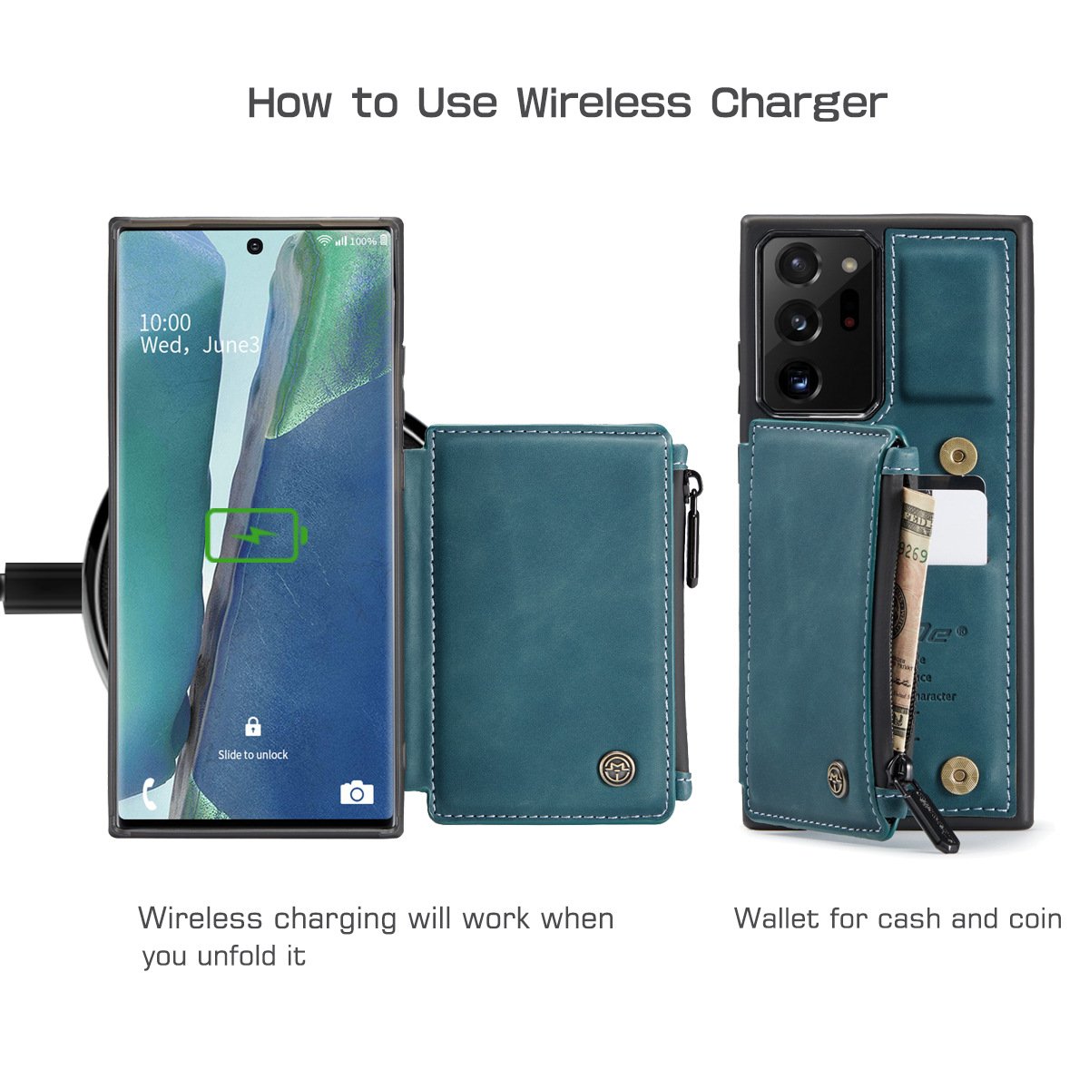 Nouvel Étui de Téléphone Portefeuille Multifonctionnel de Luxe Pour Samsung