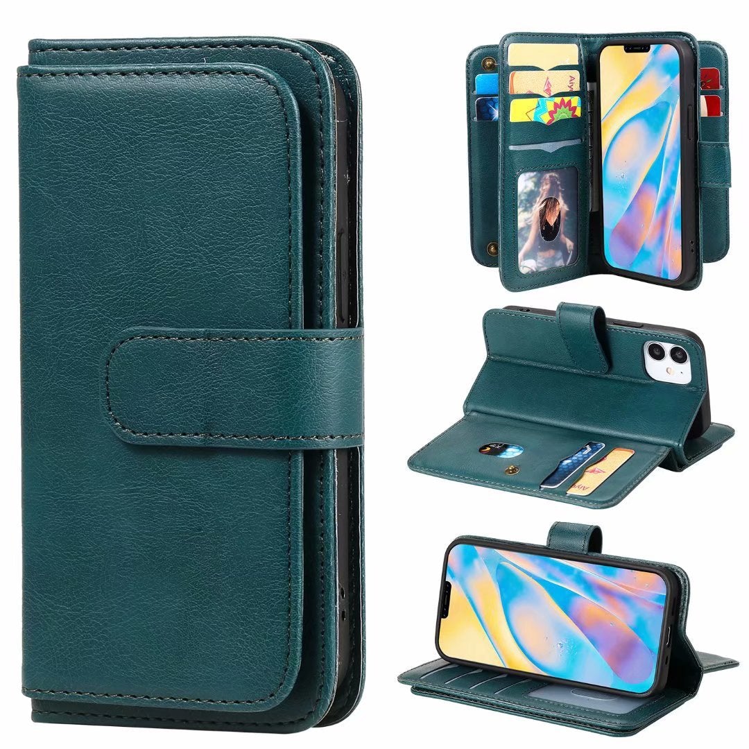 Multifunktionale Großraum-Brieftaschen-Handyhülle für das iPhone