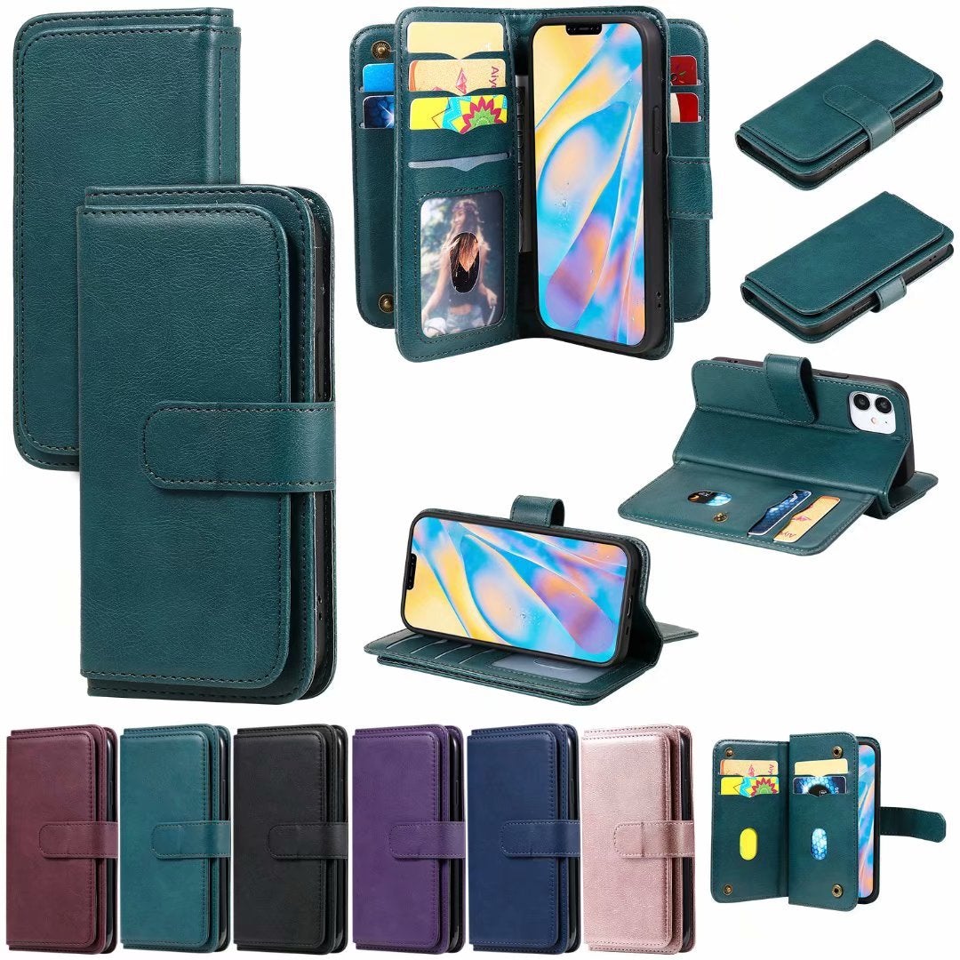 Multifunktionale Großraum-Brieftaschen-Handyhülle für das iPhone