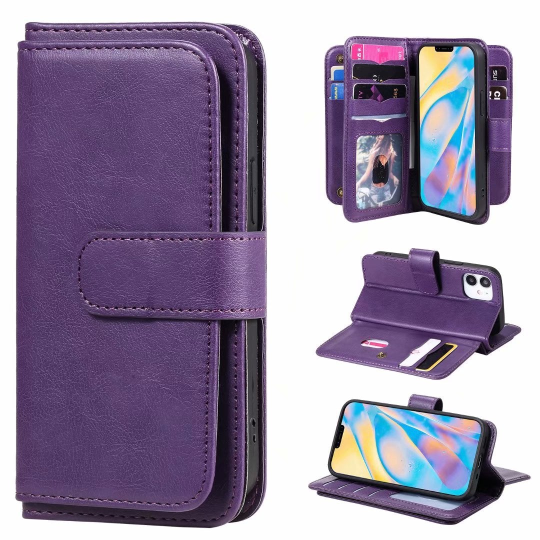 Multifunktionale Großraum-Brieftaschen-Handyhülle für das iPhone