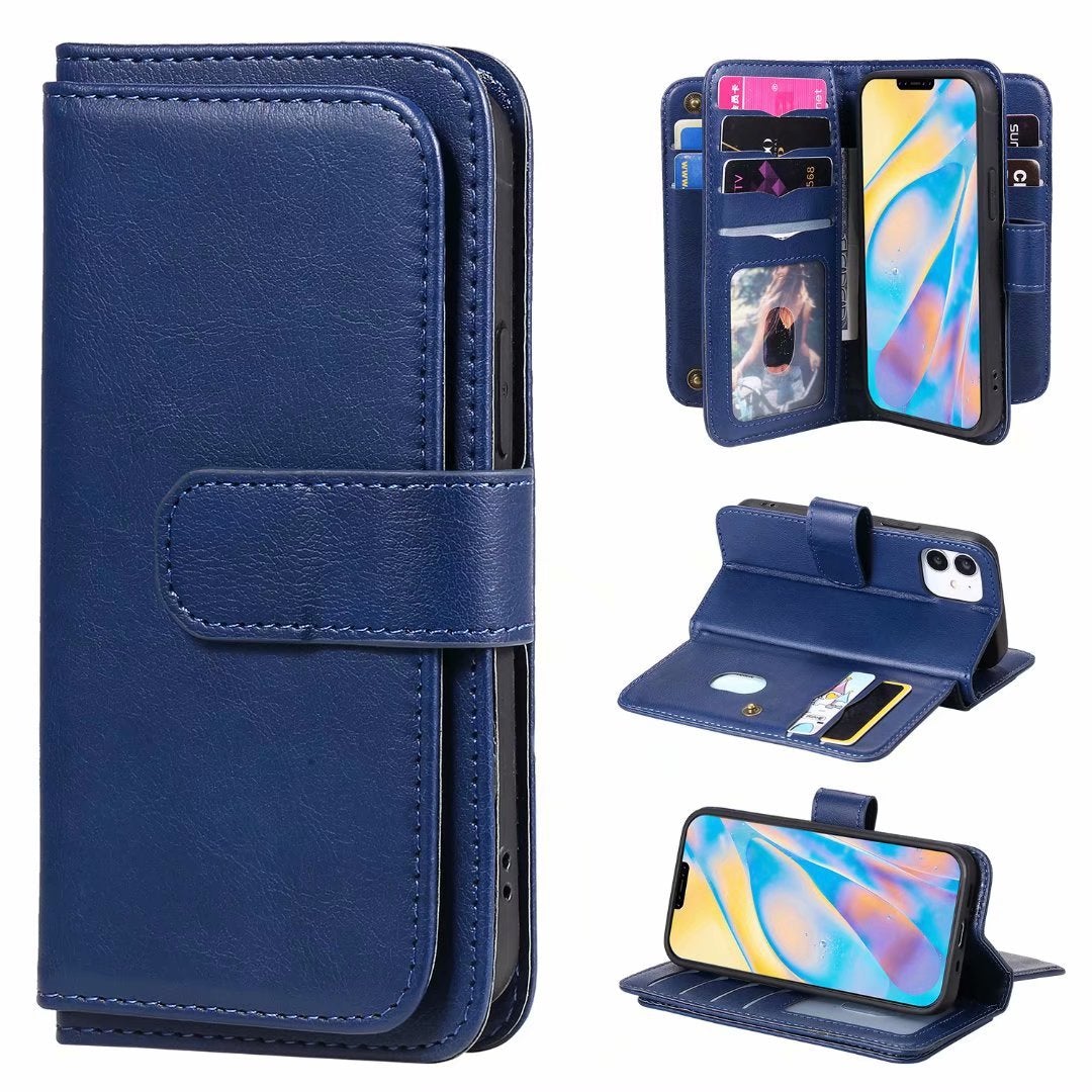 Multifunktionale Großraum-Brieftaschen-Handyhülle für das iPhone
