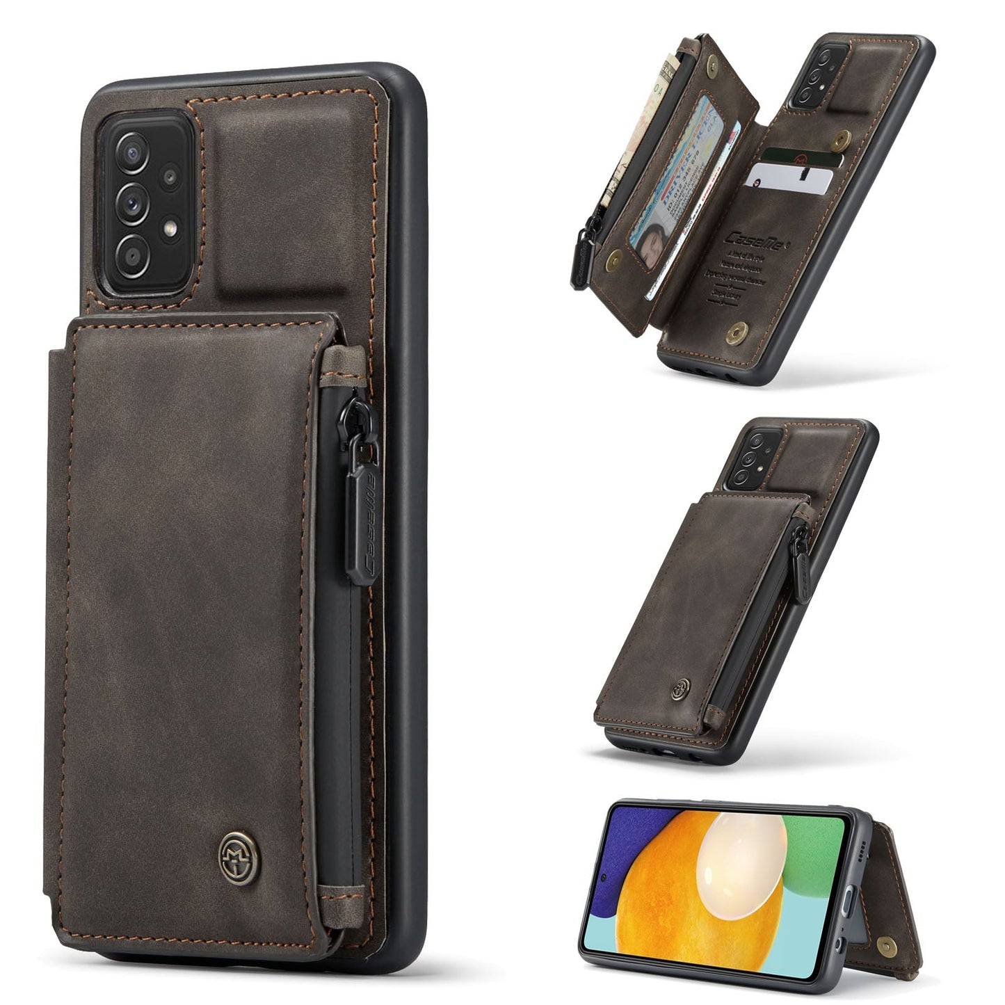 Luxuriöse Multifunktionale Brieftaschen-Handyhülle für Samsung A52 5G