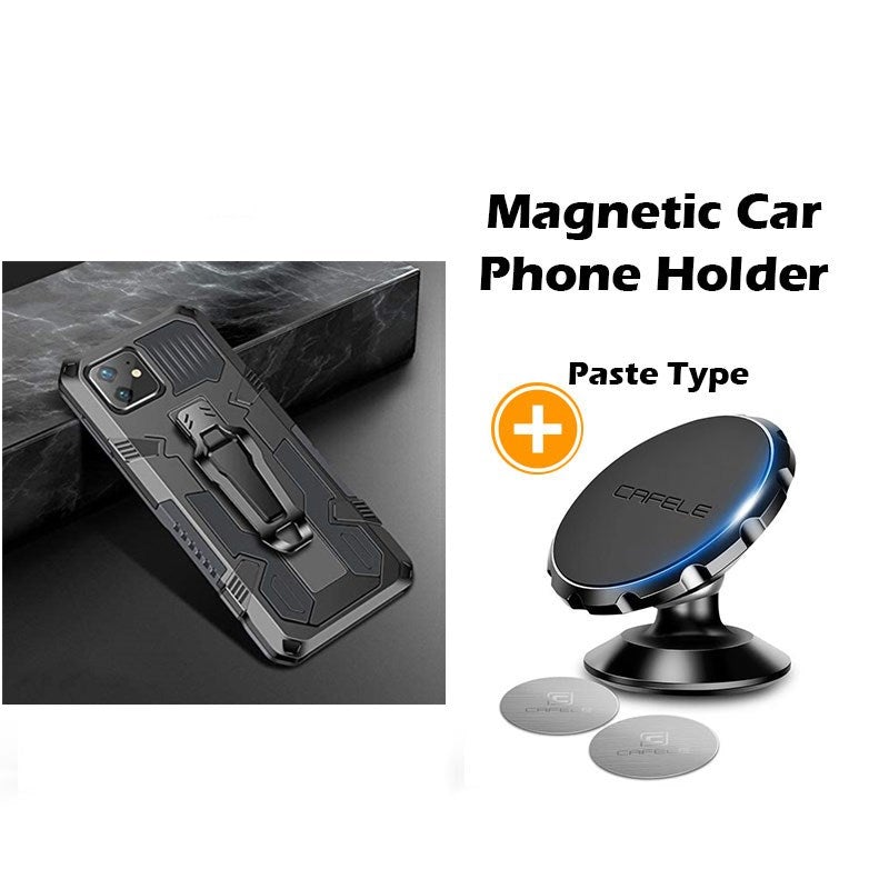 Phone Warrior Multi-function Bracket Belt Clip Phone Case For iPhone 12 Series