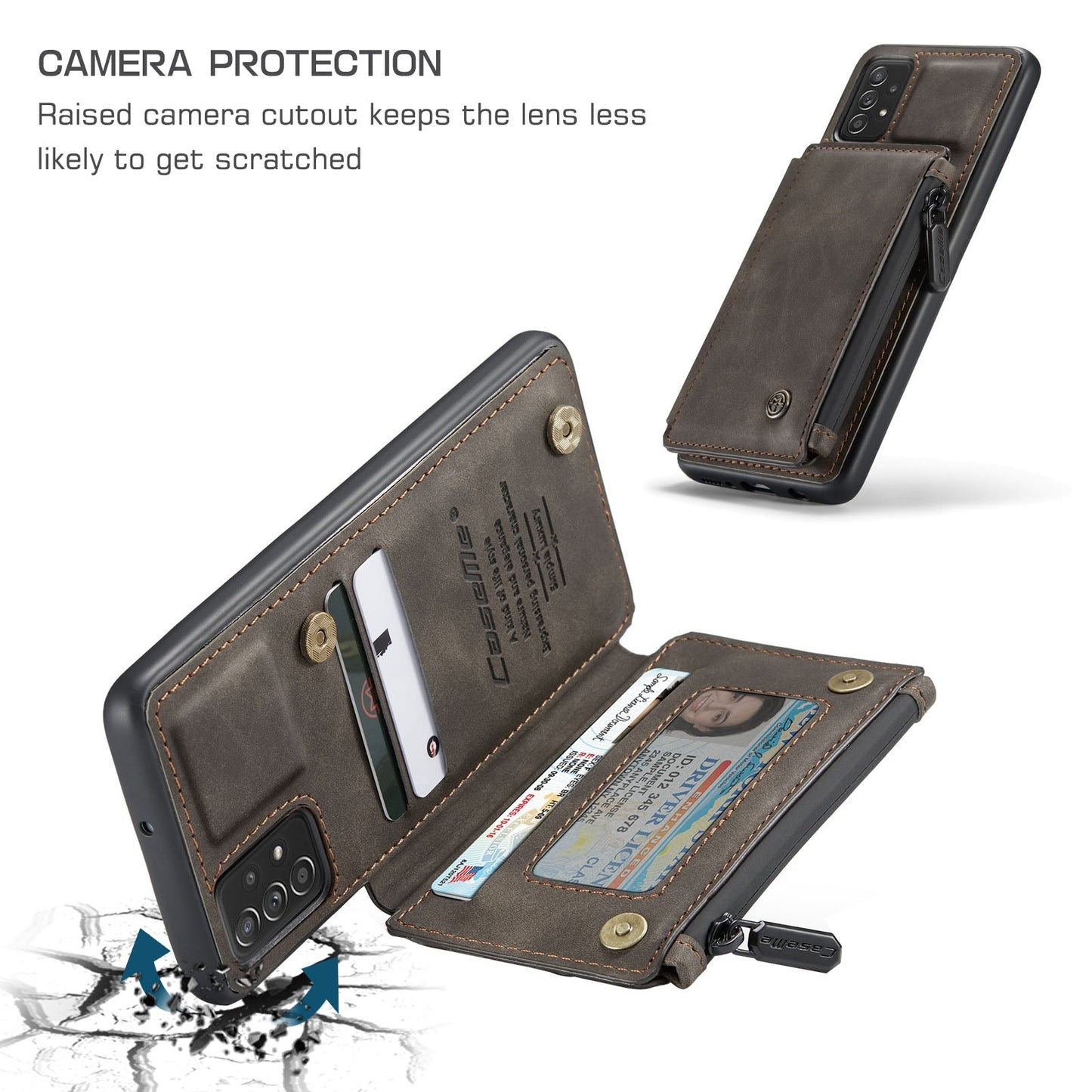 Luxuriöse Multifunktionale Brieftaschen-Handyhülle für Samsung A52 5G