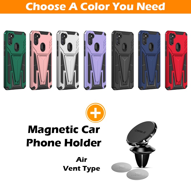 New Extraordinary Armor Bracket Magnetic Phone Case For Samsung A11