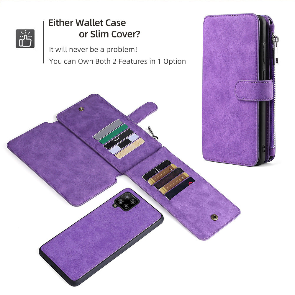 Multifunktionale magnetische Karten-Brieftaschen-Handyhülle für Samsung A42 5G