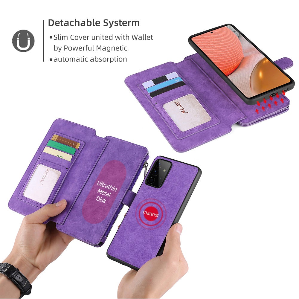 Multifunktionale magnetische Kartenhüllen-Handyhülle für Samsung A72 5G
