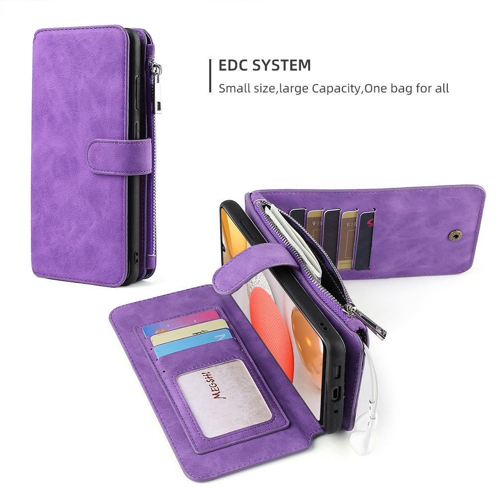 Multifunktionale magnetische Karten-Brieftaschen-Handyhülle für Samsung A42 5G