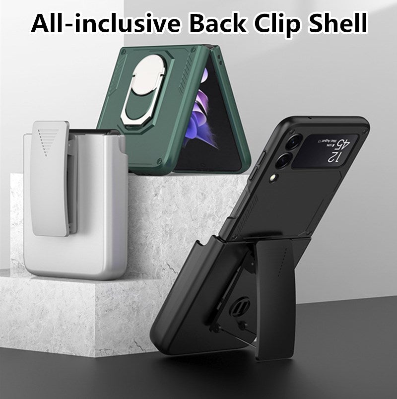 Ultra-thin Folding All-inclusive Anti-fall Back Clip Shell For Samsung Galaxy Z Flip3 5G