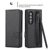 New 2-in-1 Leather Wallet Pen Slot Phone Case For Samsung Galaxy Z Fold3 5G