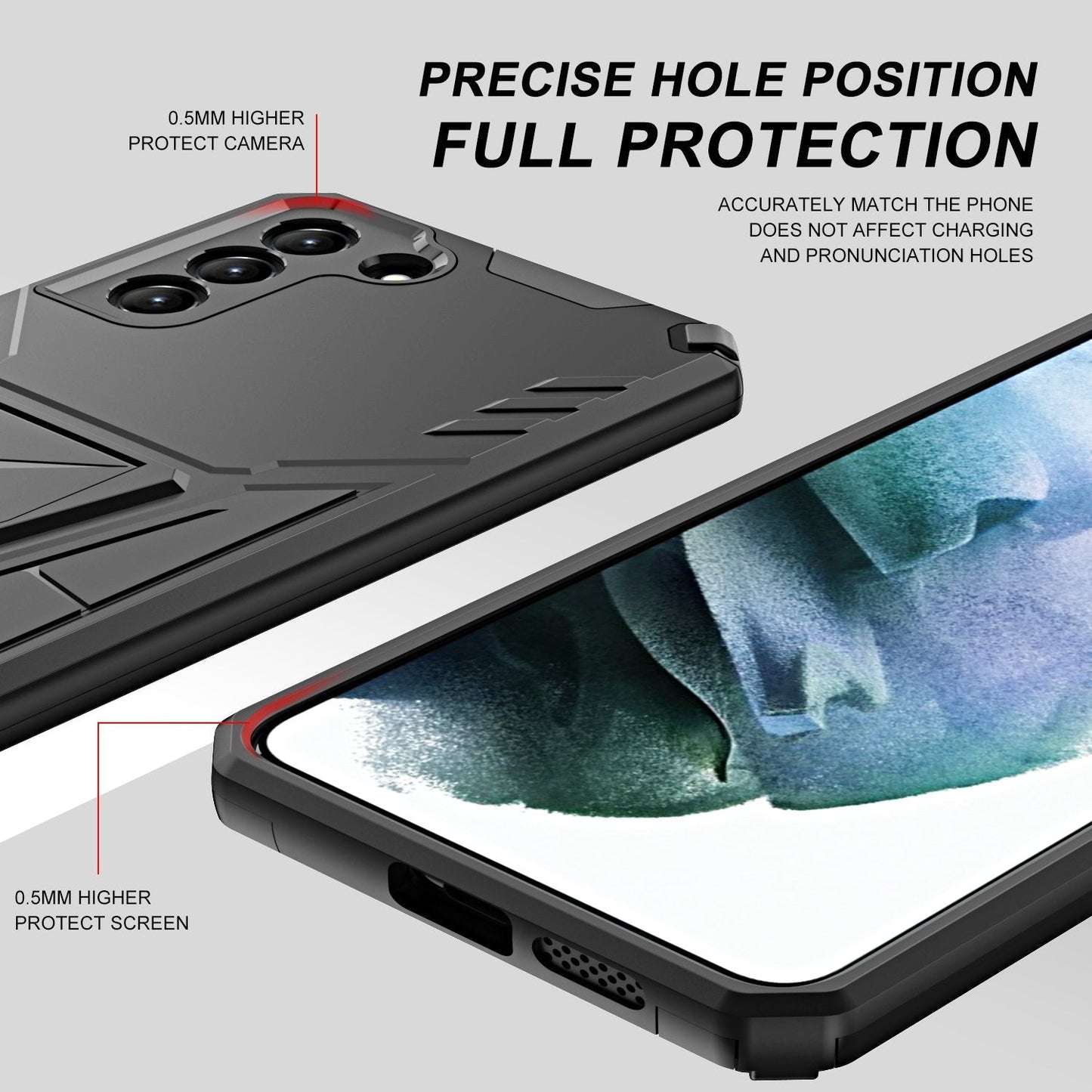 Nouvelle Coque de Téléphone Magnétique avec Support d'Armure Extraordinaire pour Samsung S21FE