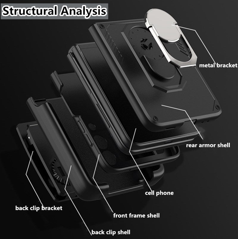 Ultra-thin Folding All-inclusive Anti-fall Back Clip Shell For Samsung Galaxy Z Flip3 5G