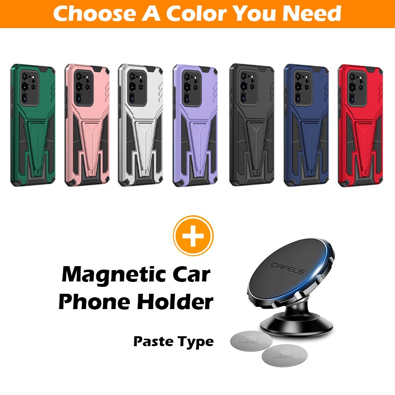 Nouvelle coque de téléphone magnétique avec support blindé extraordinaire pour Samsung S20 Ultra