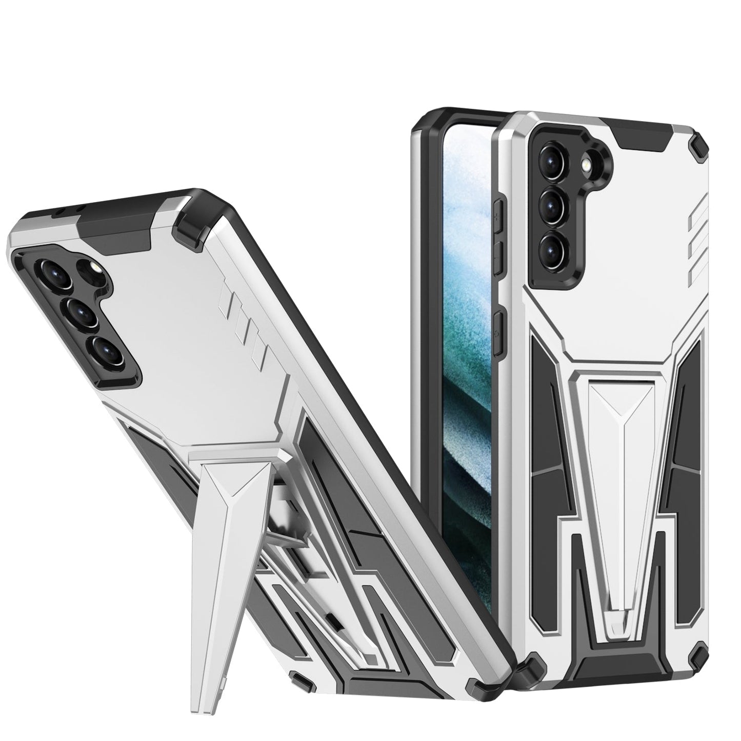 Nouvelle Coque de Téléphone Magnétique avec Support d'Armure Extraordinaire pour Samsung S21FE