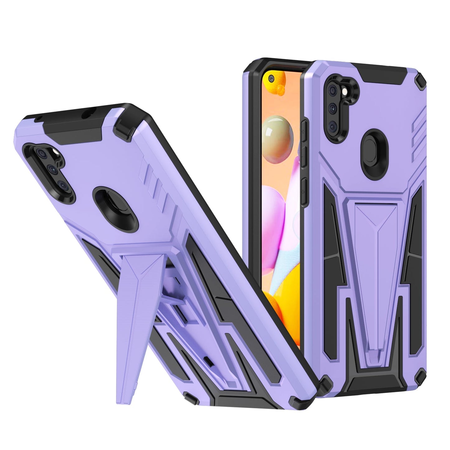 New Extraordinary Armor Bracket Magnetic Phone Case For Samsung A11