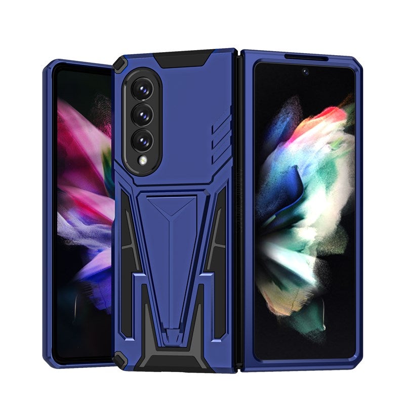 Nouvel Étui de Téléphone Magnétique avec Support d'Armure Extraordinaire pour Samsung Galaxy Z Fold3 5G