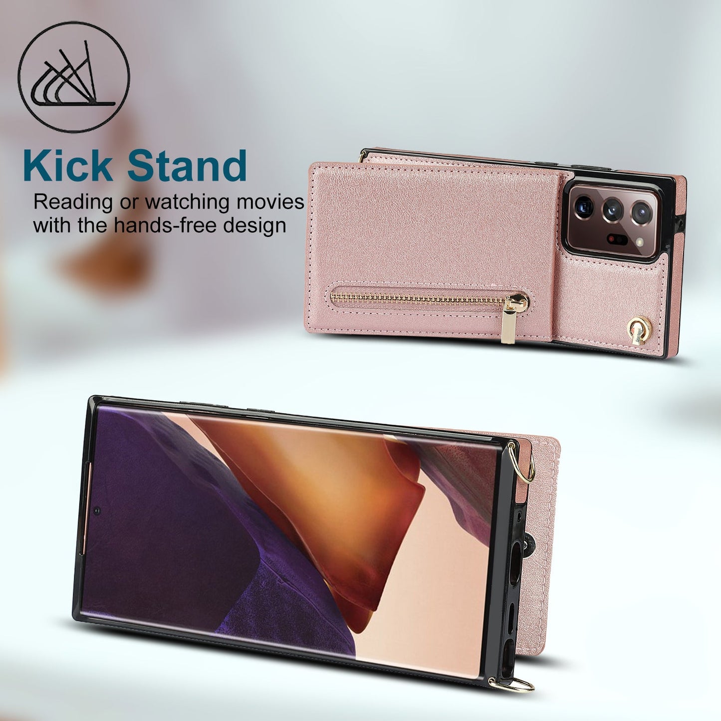 New Crossbody Zipper Wallet Phone Case For Samsung Note20 Ultra