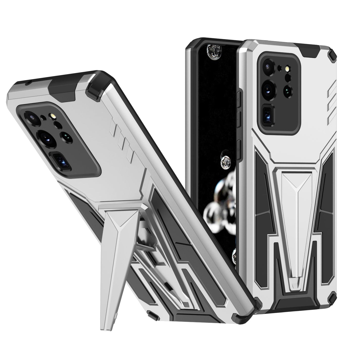 Nouvelle coque de téléphone magnétique avec support blindé extraordinaire pour Samsung S20 Ultra