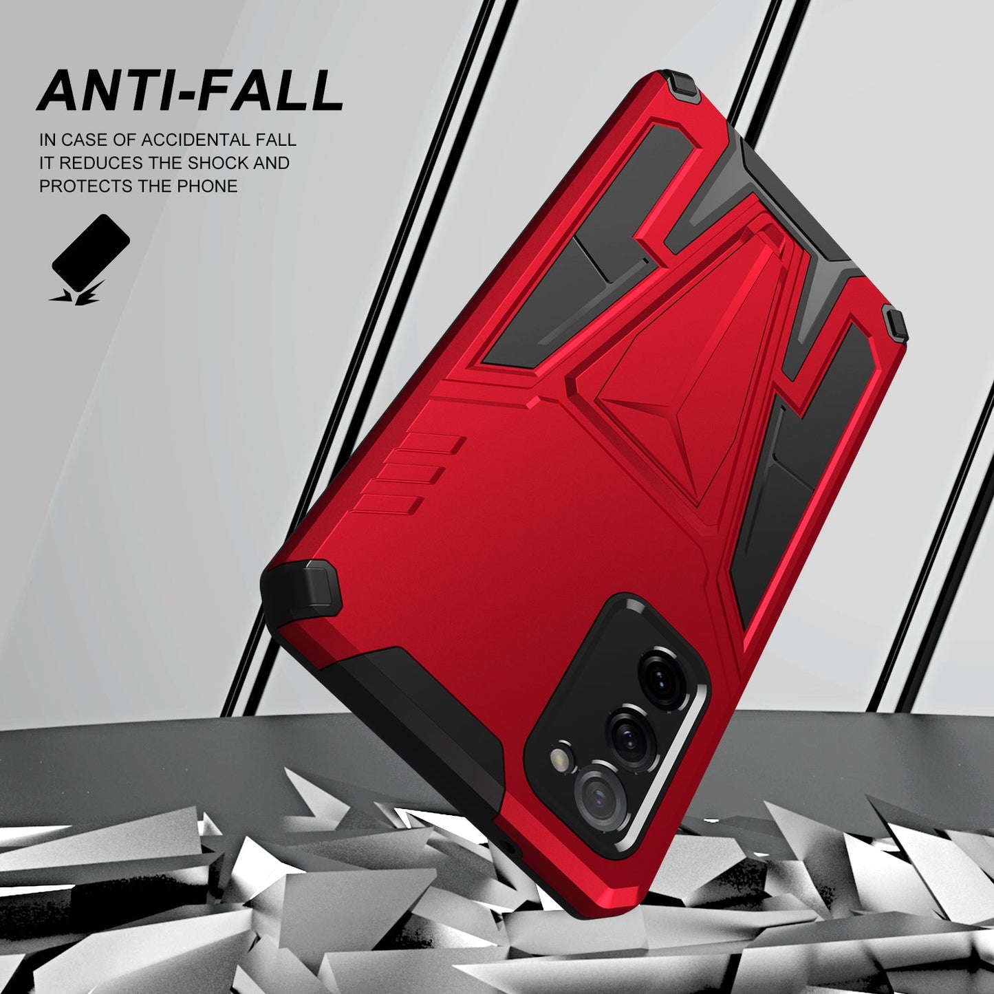 Neue außergewöhnliche Armor Bracket Magnet-Handyhülle für Samsung S20FE 4G/5G