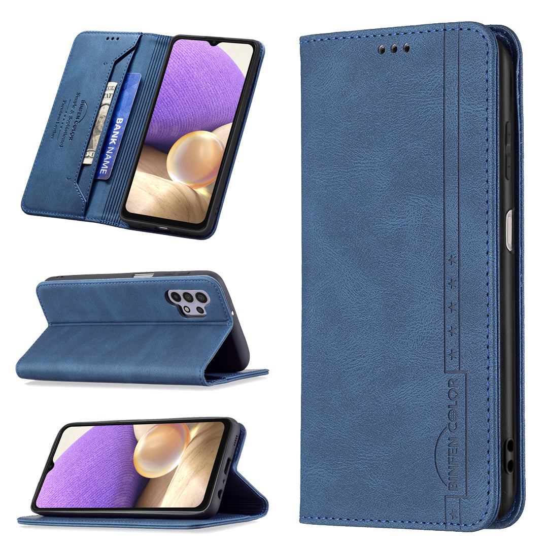 New RFID Magnetic Leather Wallet Flip Case For Samsung