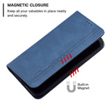 New RFID Magnetic Leather Wallet Flip Case For Samsung