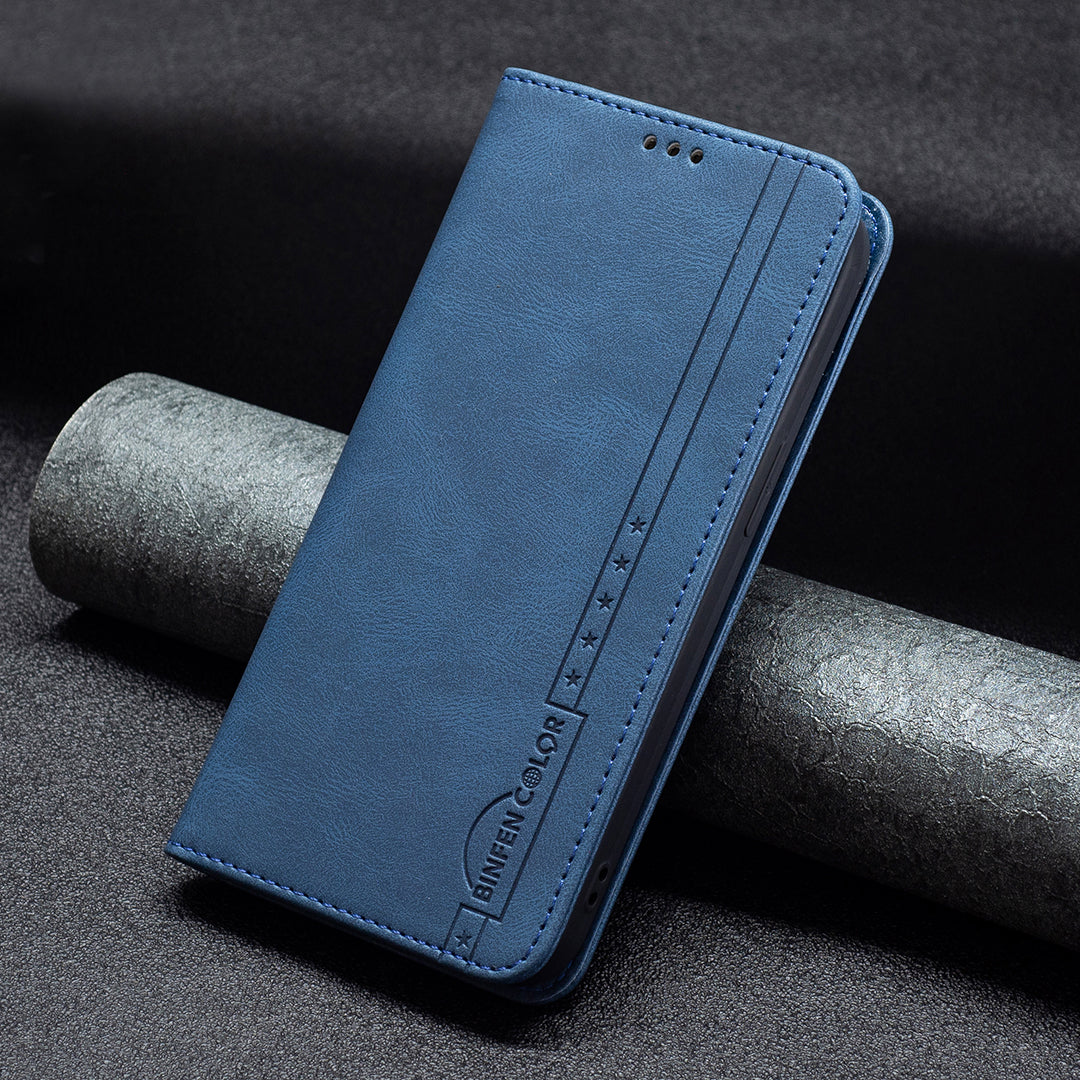 New RFID Magnetic Leather Wallet Flip Case For Samsung