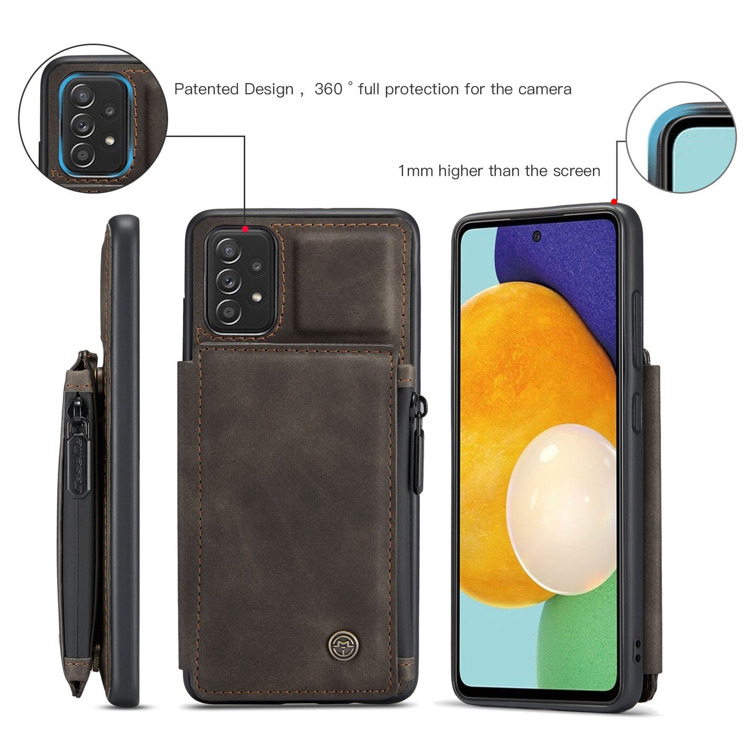 Luxuriöse Multifunktionale Brieftaschen-Handyhülle für Samsung A52 5G