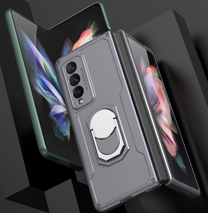 Coque Ultra-fine Pliante Anti-chute Tout Compris avec Clip Dorsal pour Samsung Galaxy Z Fold3 5G