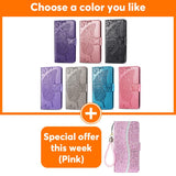 Luxury Embossed Butterfly Leather Wallet Flip Case For Samsung A51