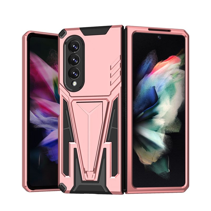 Nouvel Étui de Téléphone Magnétique avec Support d'Armure Extraordinaire pour Samsung Galaxy Z Fold3 5G