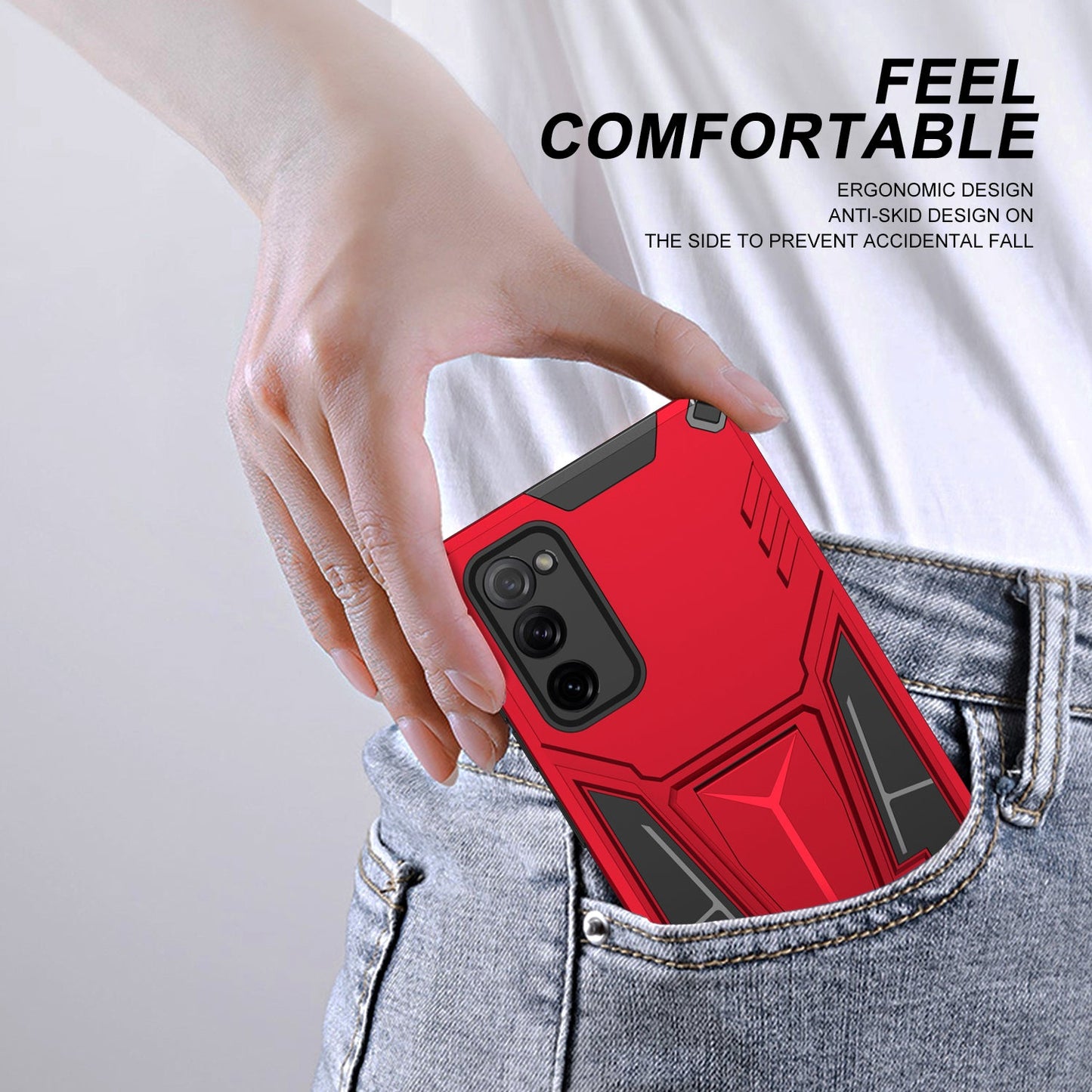 Neue außergewöhnliche Armor Bracket Magnet-Handyhülle für Samsung S20FE 4G/5G