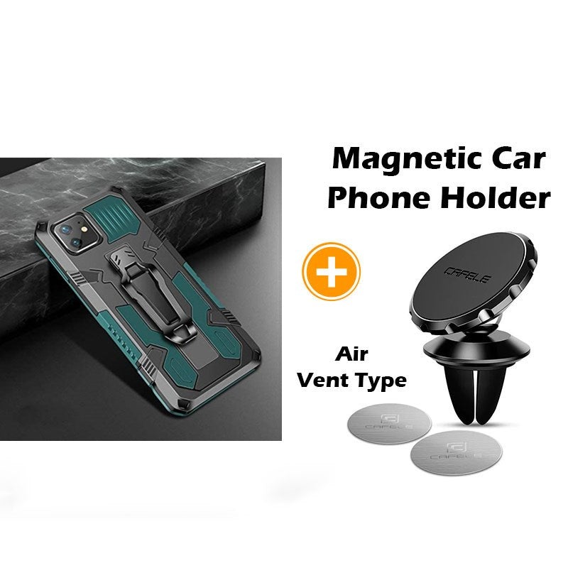Phone Warrior Multi-function Bracket Belt Clip Phone Case For iPhone 12 Series