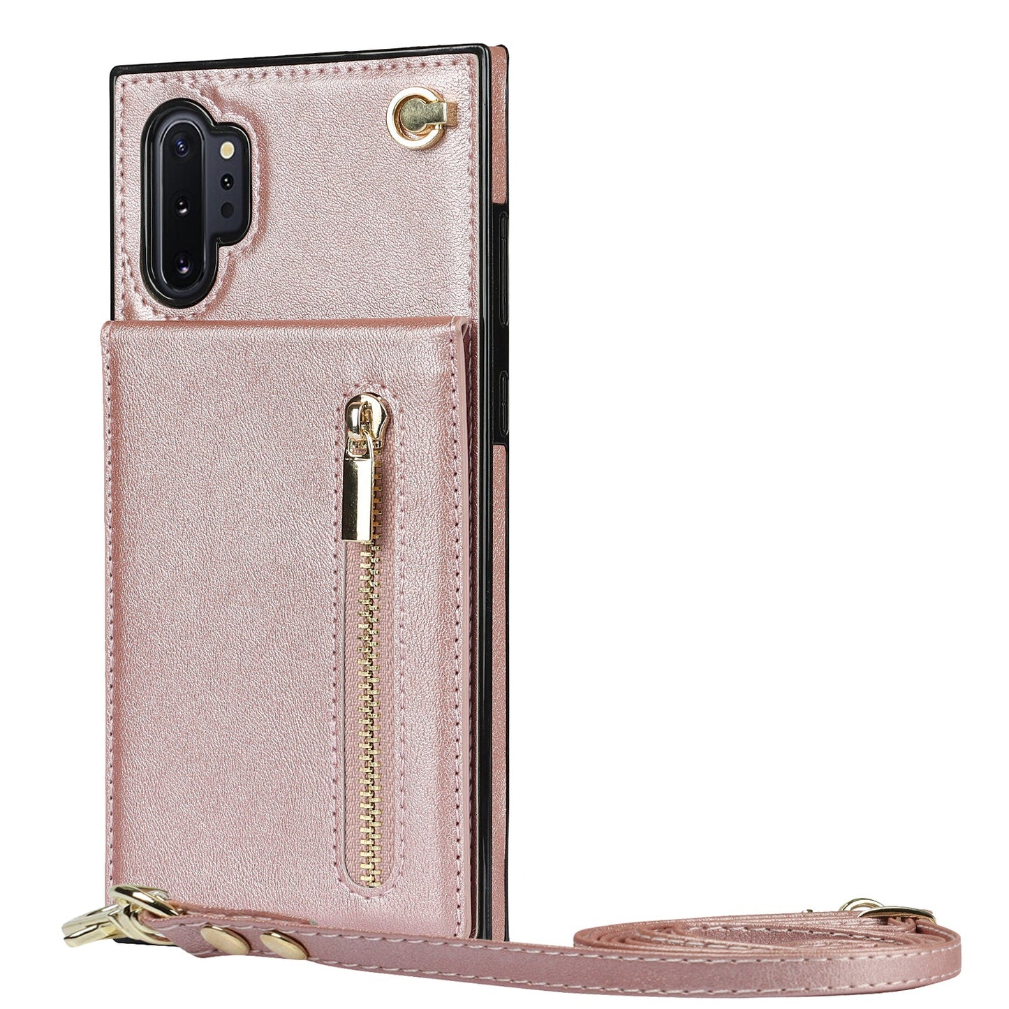 Neue Umhänge-Reißverschluss-Brieftaschen-Handyhülle für Samsung Note10 Plus
