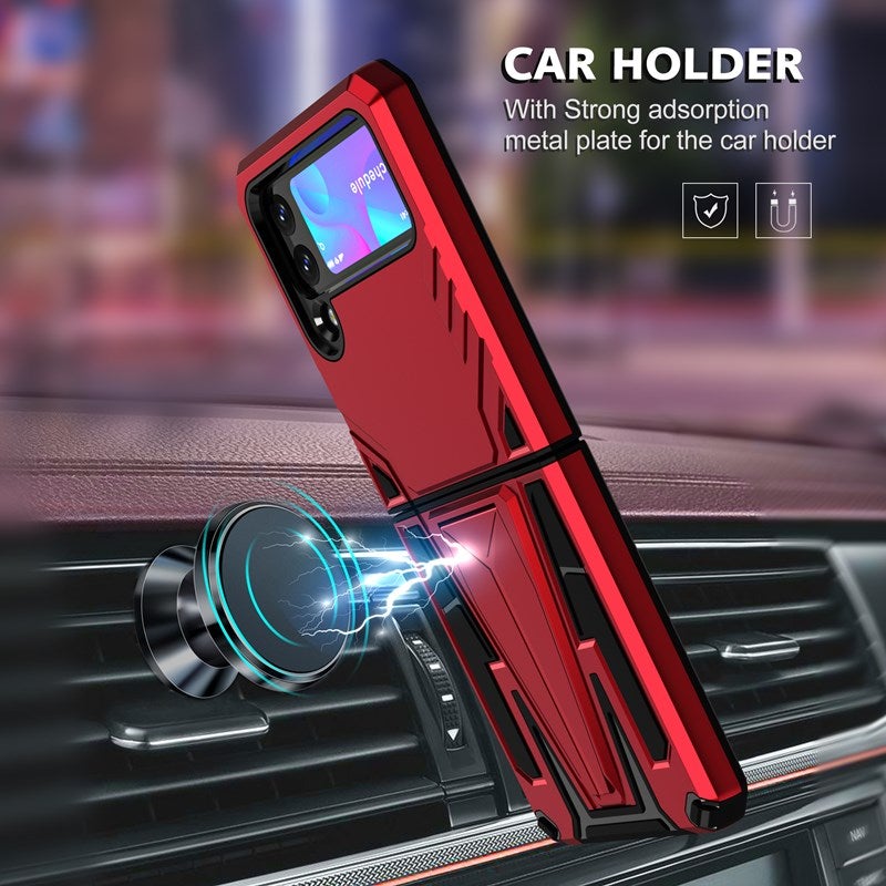 New Extraordinary Armor Bracket Magnetic Phone Case For Samsung Galaxy Z Flip3 5G