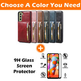 New Upgrade Multifunctional Wallet Zipper Phone Case  For Samsung S21FE