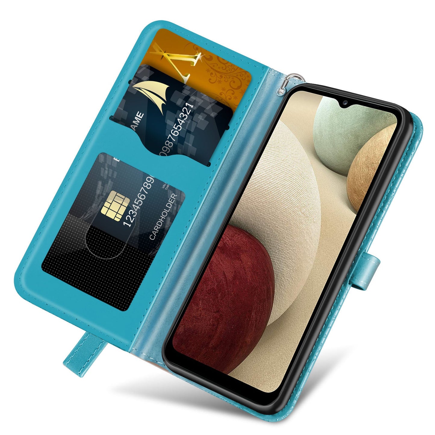 Neue 3D geprägte Lebensbaum-Brieftaschen-Handyhülle für Samsung A-Serie