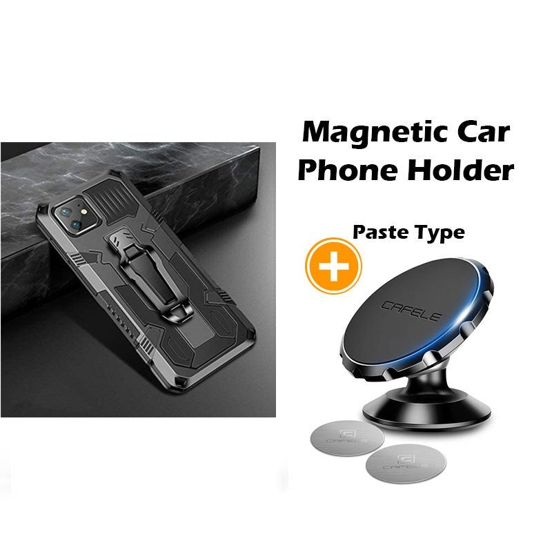 Phone Warrior Multi-function Bracket Belt Clip Phone Case For iPhone 12 Series