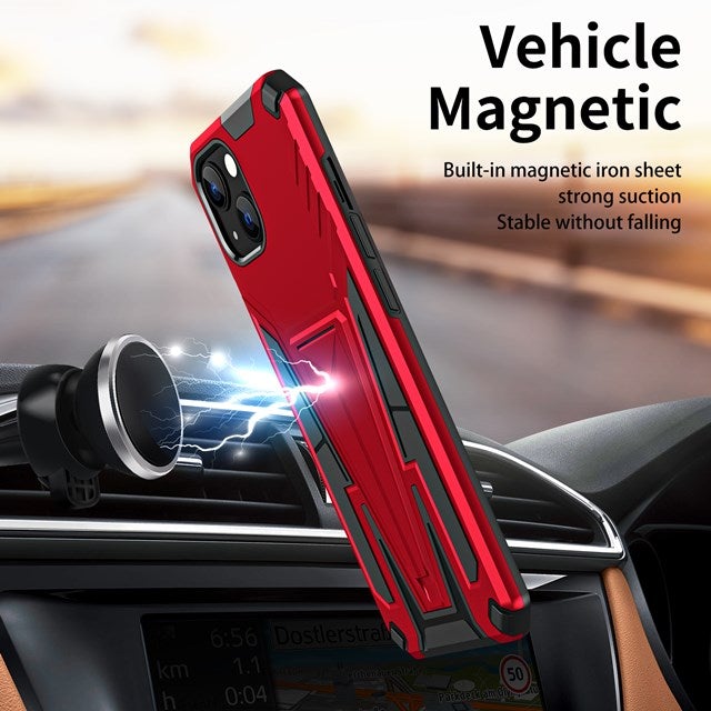 New Extraordinary Armor Bracket Magnetic Phone Case For iPhone 13