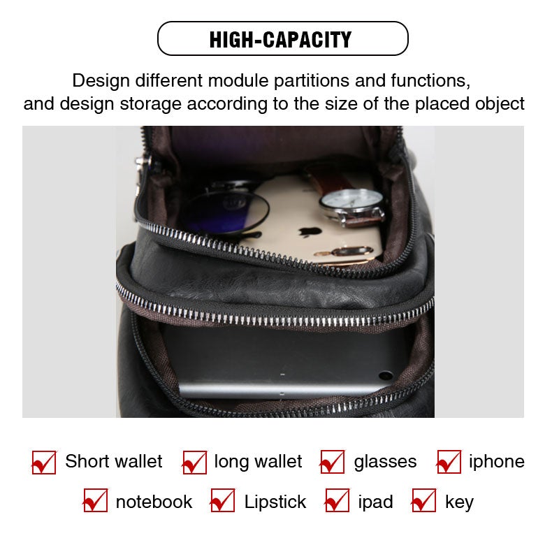 Lightweight and Large Capacity Men's Chest Bag
