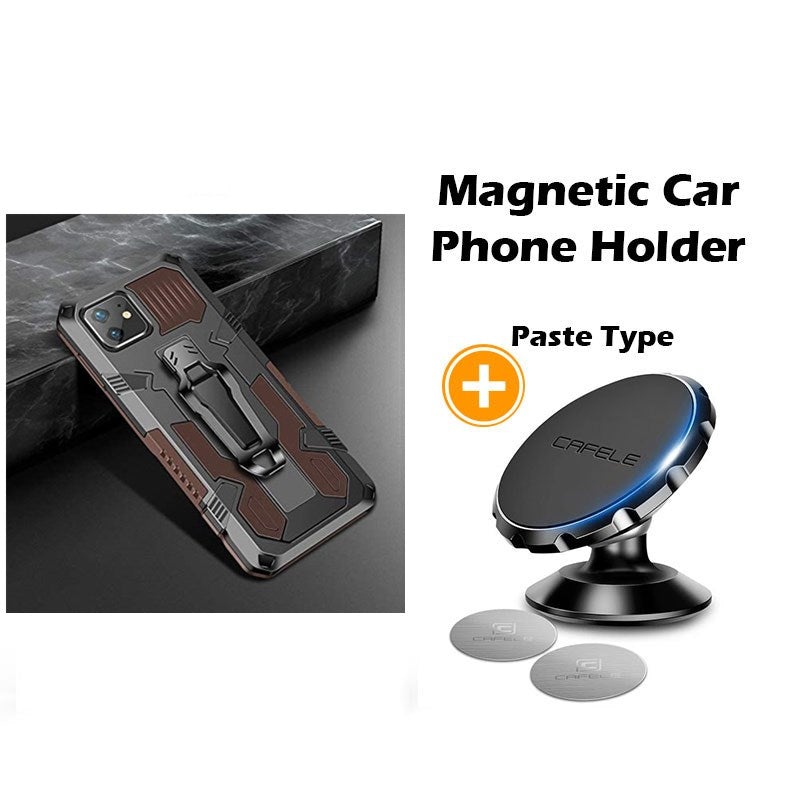 Phone Warrior Multi-function Bracket Belt Clip Phone Case For iPhone 12 Series