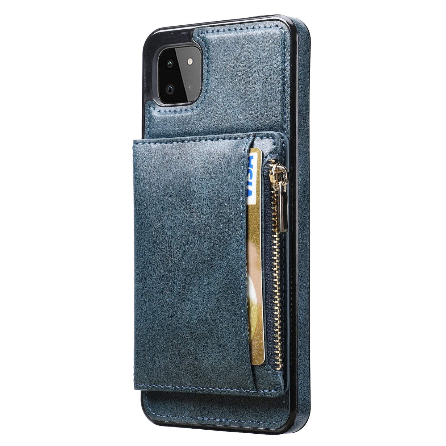 Neue Upgrade Multifunktionale Brieftasche Reißverschluss Handyhülle für Samsung A22 5G