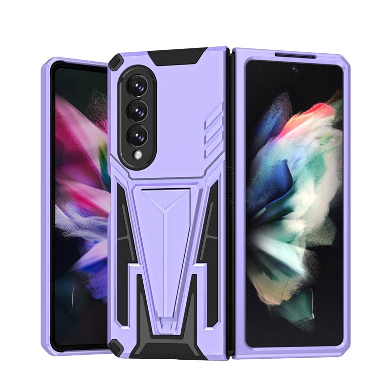 Nouvel Étui de Téléphone Magnétique avec Support d'Armure Extraordinaire pour Samsung Galaxy Z Fold3 5G