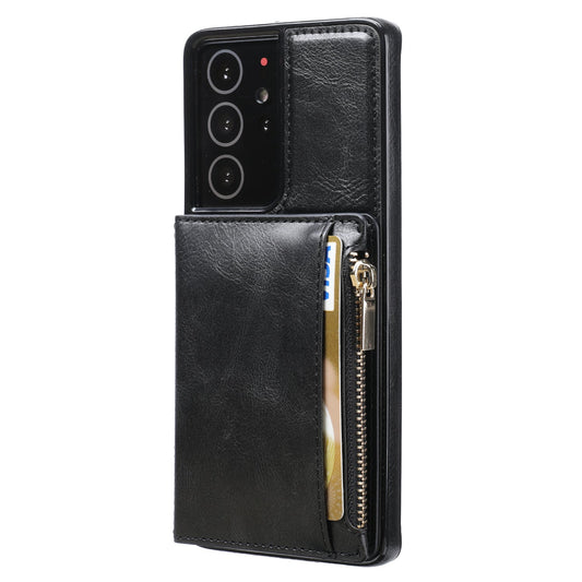 Nouvelle mise à niveau étui de téléphone multifonctionnel à fermeture éclair pour Samsung S21 Ultra 5G