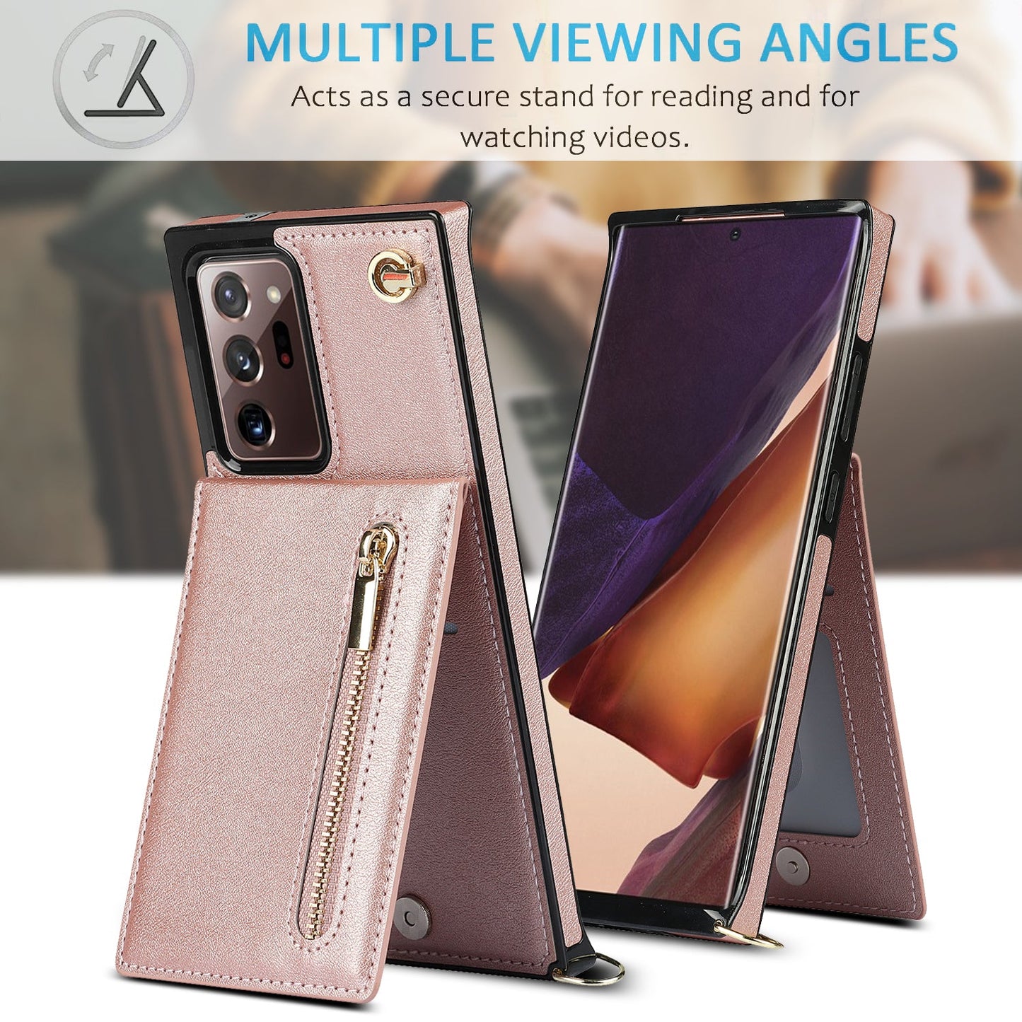 New Crossbody Zipper Wallet Phone Case For Samsung Note20 Ultra